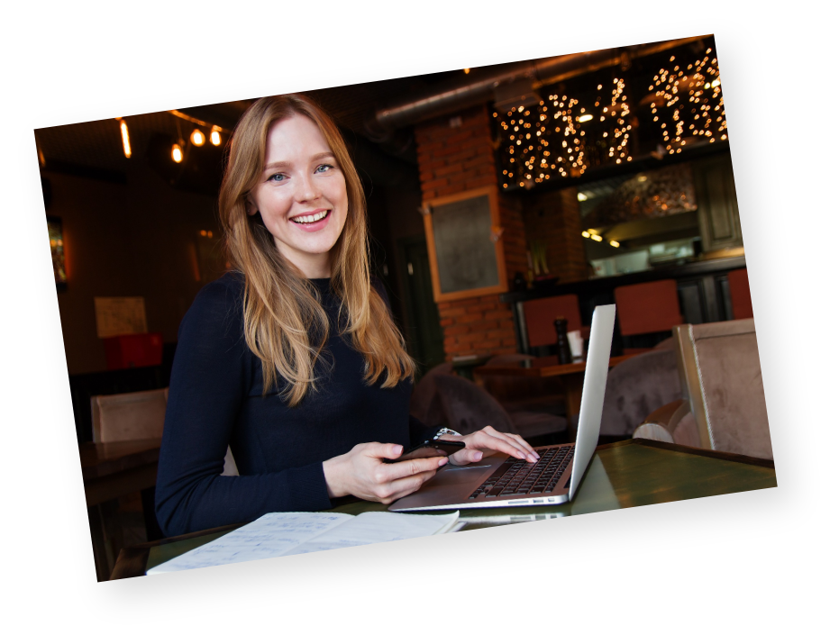 Woman smiling