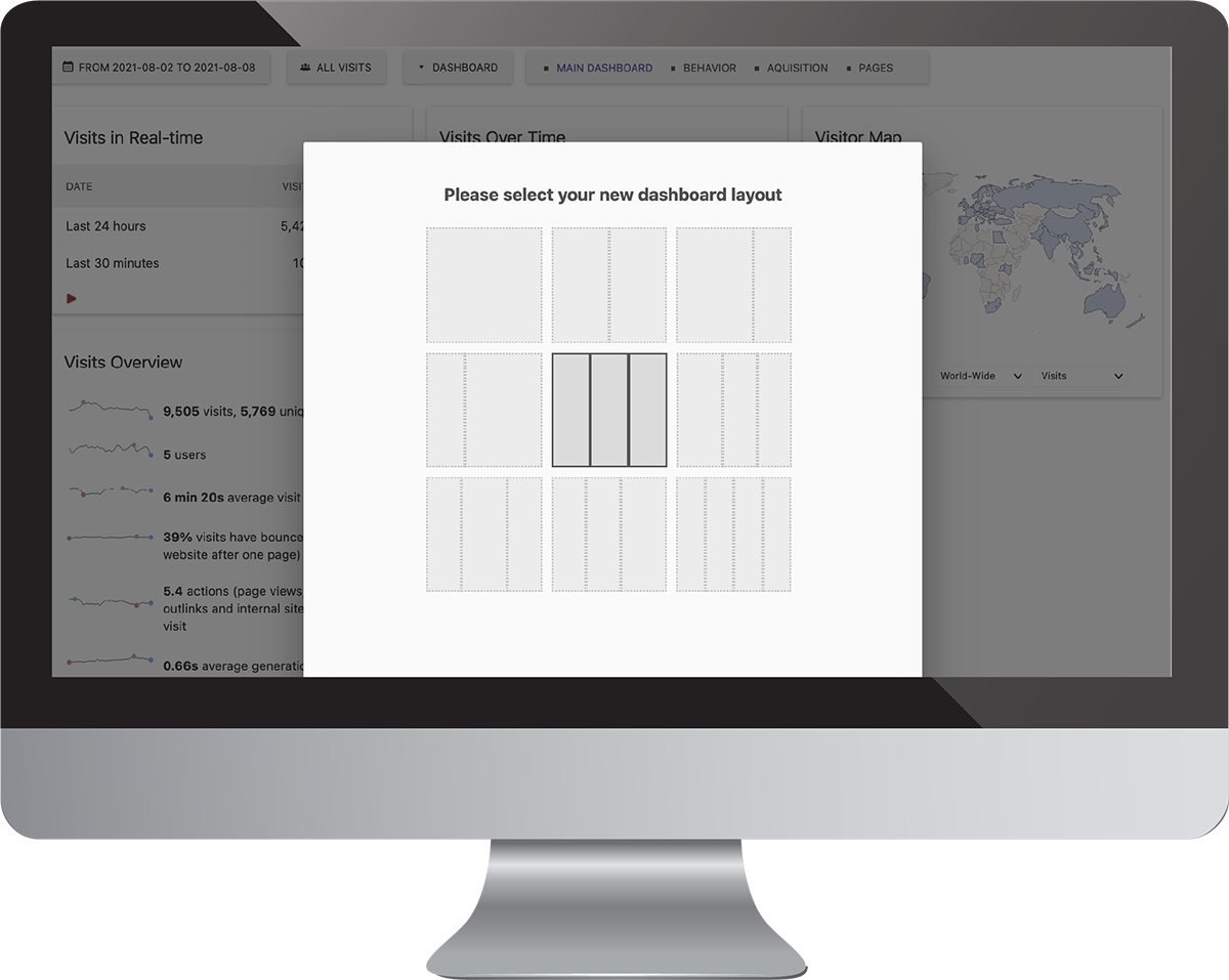 choose from one to four column layouts