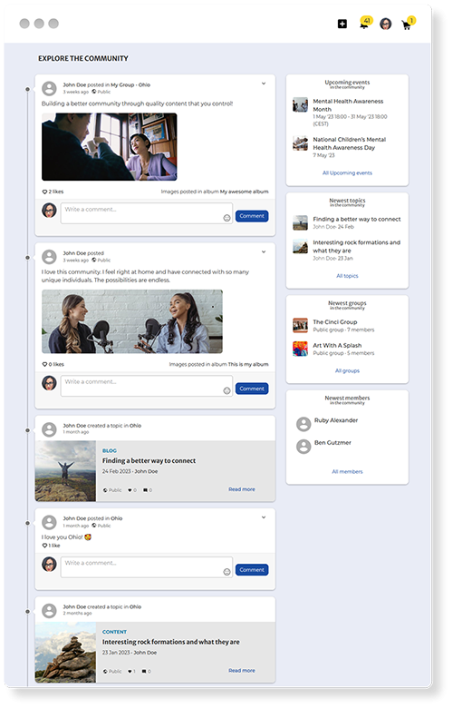 Engage user experience